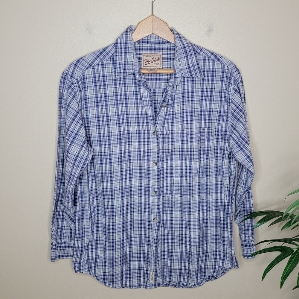 Woolrich | Blue Plaid Button Down Shirt Size Small